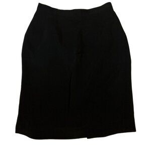 Giorgio Armani Black Skirt Sz 4 Pencil Short Italy Silk Cady Le Collezioni